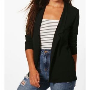 Notch Detailed Oversized Blazer